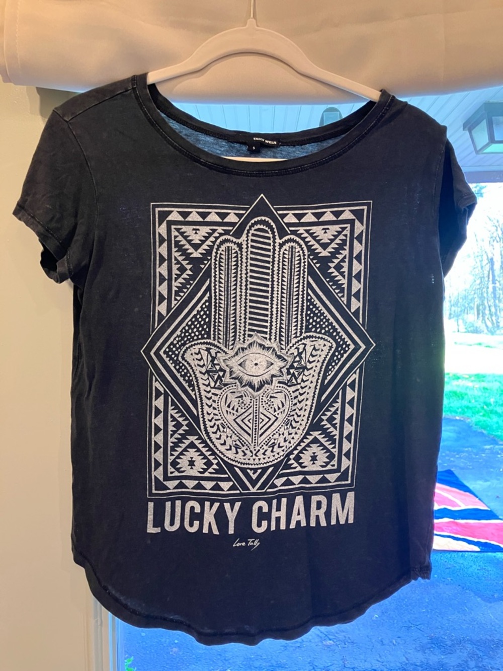 Lucky Charm Short Sleeve Graphic Tee - Black